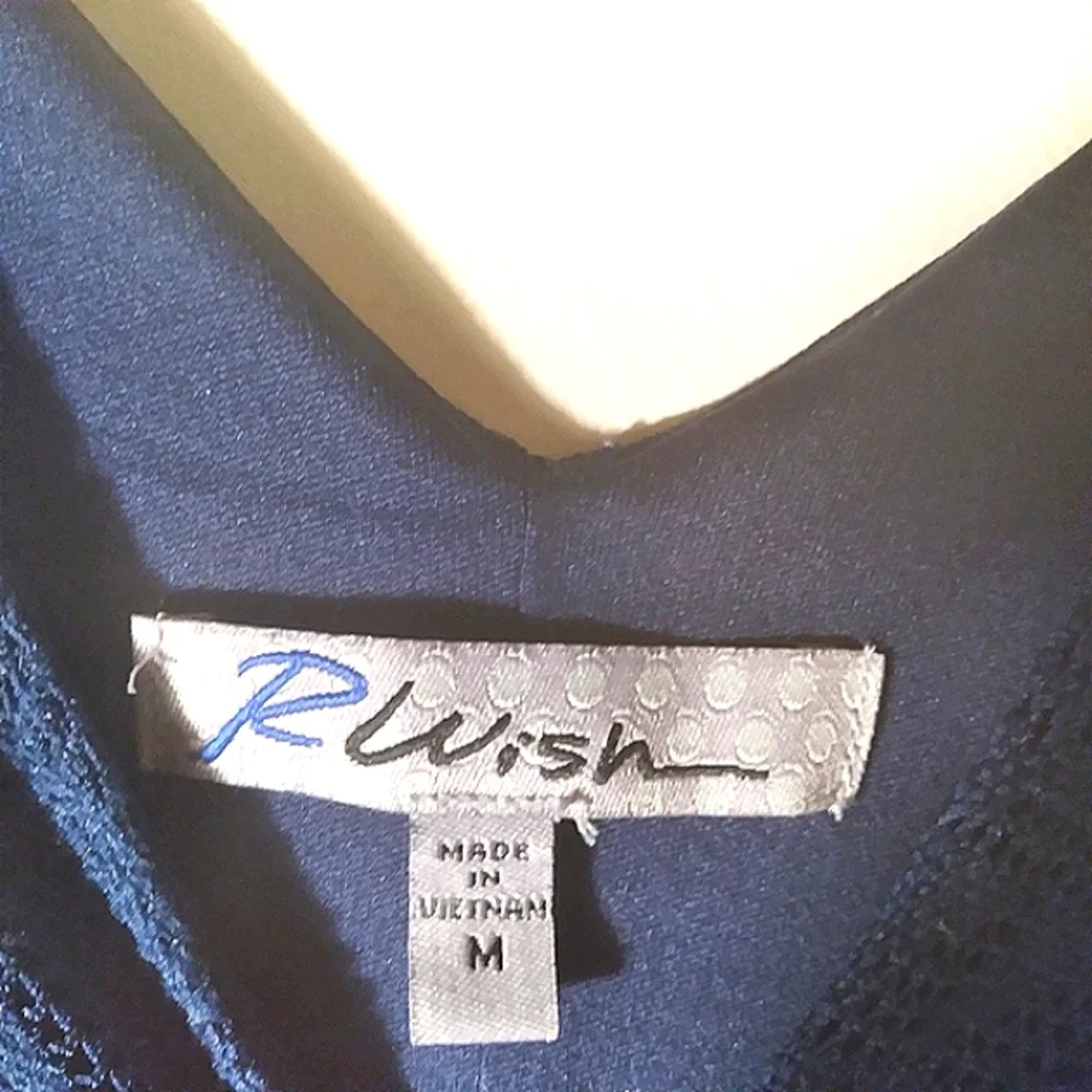 RWish Blue Mini Dress Poolside Cover Up FDolman Sleeve V-Neck‎ Womens Medium